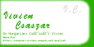 vivien csaszar business card